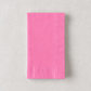 Bright pink 3-ply disposable paper hand towel with a textured border on a light gray background.