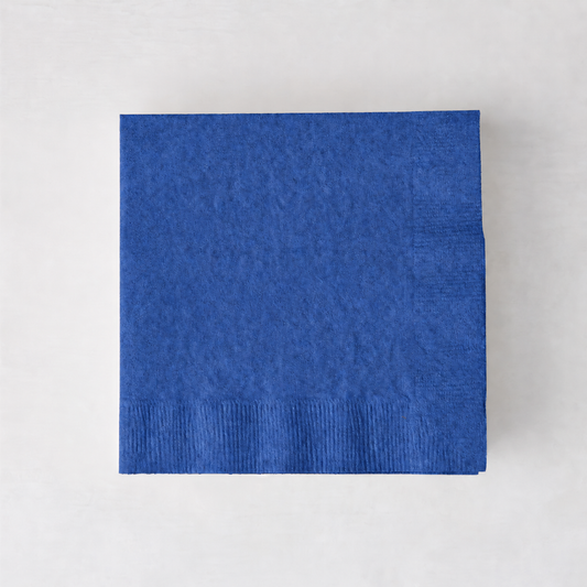 Personalized Cobalt Blue Paper Cocktail Napkins, Set of 100