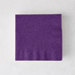 Square dark purple 3-ply paper cocktail napkin with embossed border detail.