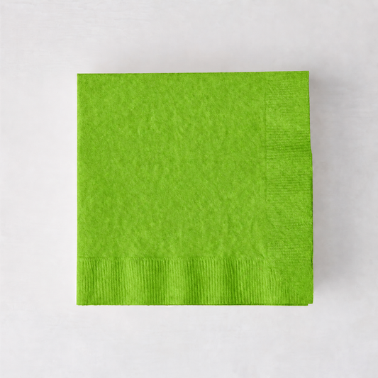 Personalized Kiwi Green Paper Cocktail Napkins, Set of 100