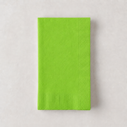 Personalized Kiwi Green Paper Hand Towels, Set of 100