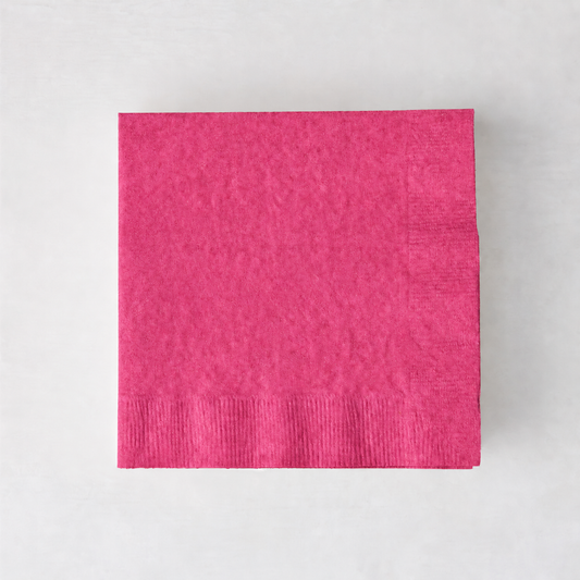 Personalized Magenta Pink Paper Cocktail Napkins, Set of 100
