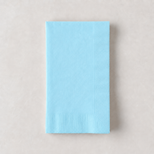 Personalized Pastel Blue Paper Hand Towels, Set of 100