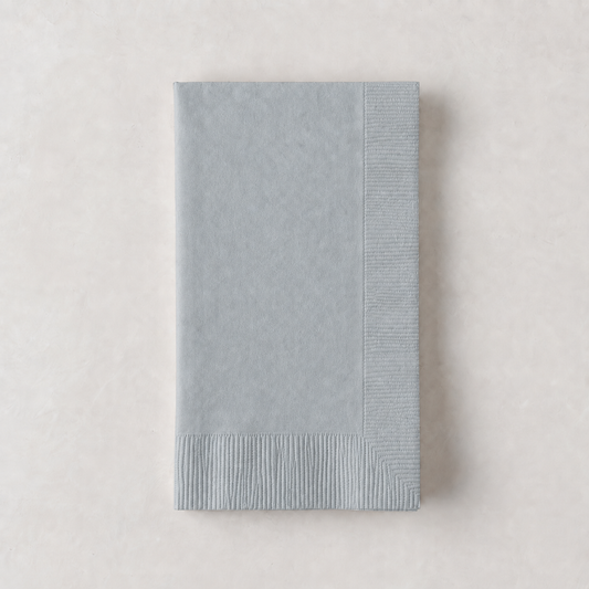 Personalized Silver Paper Hand Towels, Set of 100