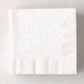 Stack of white 3-ply disposable paper cocktail napkins, 5.5" square.