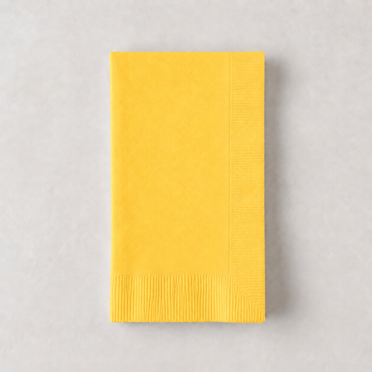 Personalized Yellow Paper Hand Towels, Set of 100