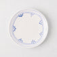 Peter Dunham + Hudson Grace Blue Fez hand-painted appetizer plate with blue border pattern.