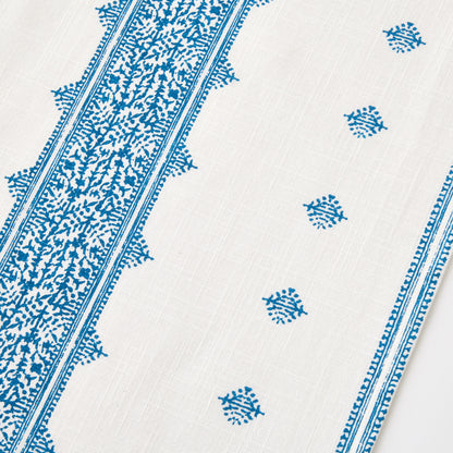 Peter Dunham + Hudson Grace Blue Fez Stripe Printed Runner