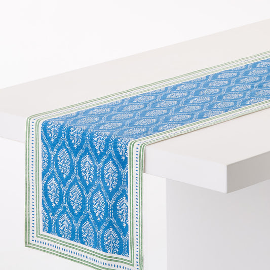 Peter Dunham + Hudson Grace Blue Jaali Printed Runner