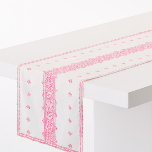 Peter Dunham + Hudson Grace Bright Pink Fez Printed Runner