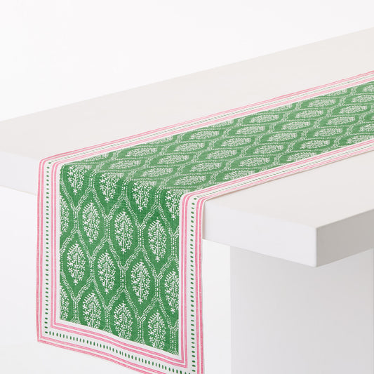 Peter Dunham + Hudson Grace Green Jaali Printed Runner
