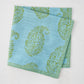 Peter Dunham + Hudson Grace Green Kashmir Paisley Printed Napkin, blue with green paisley pattern.