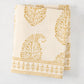 Peter Dunham + Hudson Grace Kashmir Paisley Golden Yellow Printed Tablecloth, 70"W x 108"L.