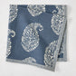 Peter Dunham + Hudson Grace Kashmir Paisley Indigo Blue Printed Napkin, folded.
