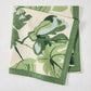 Peter Dunham + Hudson Grace Natural Fig Leaf Printed Napkin, green fig leaves on ivory cotton slub with green border.