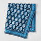 Peter Dunham + Hudson Grace Navy Blue Janpath Printed Napkin, 100% cotton slub with paisley and graphic border.