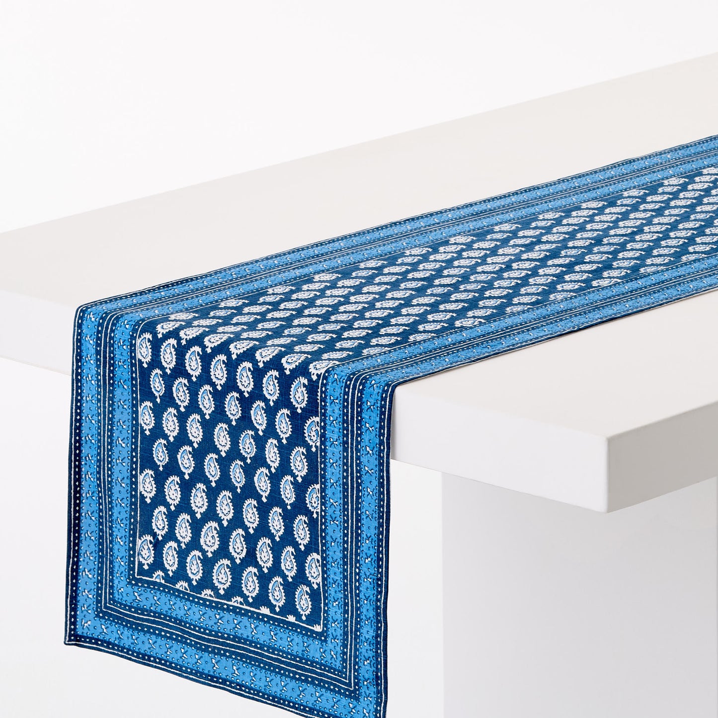 Peter Dunham + Hudson Grace Navy Blue Janpath Printed Runner