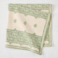 Peter Dunham + Hudson Grace Olive Green Fez Stripe Printed Natural Napkin, 100% cotton slub.