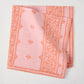 Peter Dunham + Hudson Grace Pink Fez Stripe Printed Napkin, 100% cotton slub, intricate orange stripe pattern.