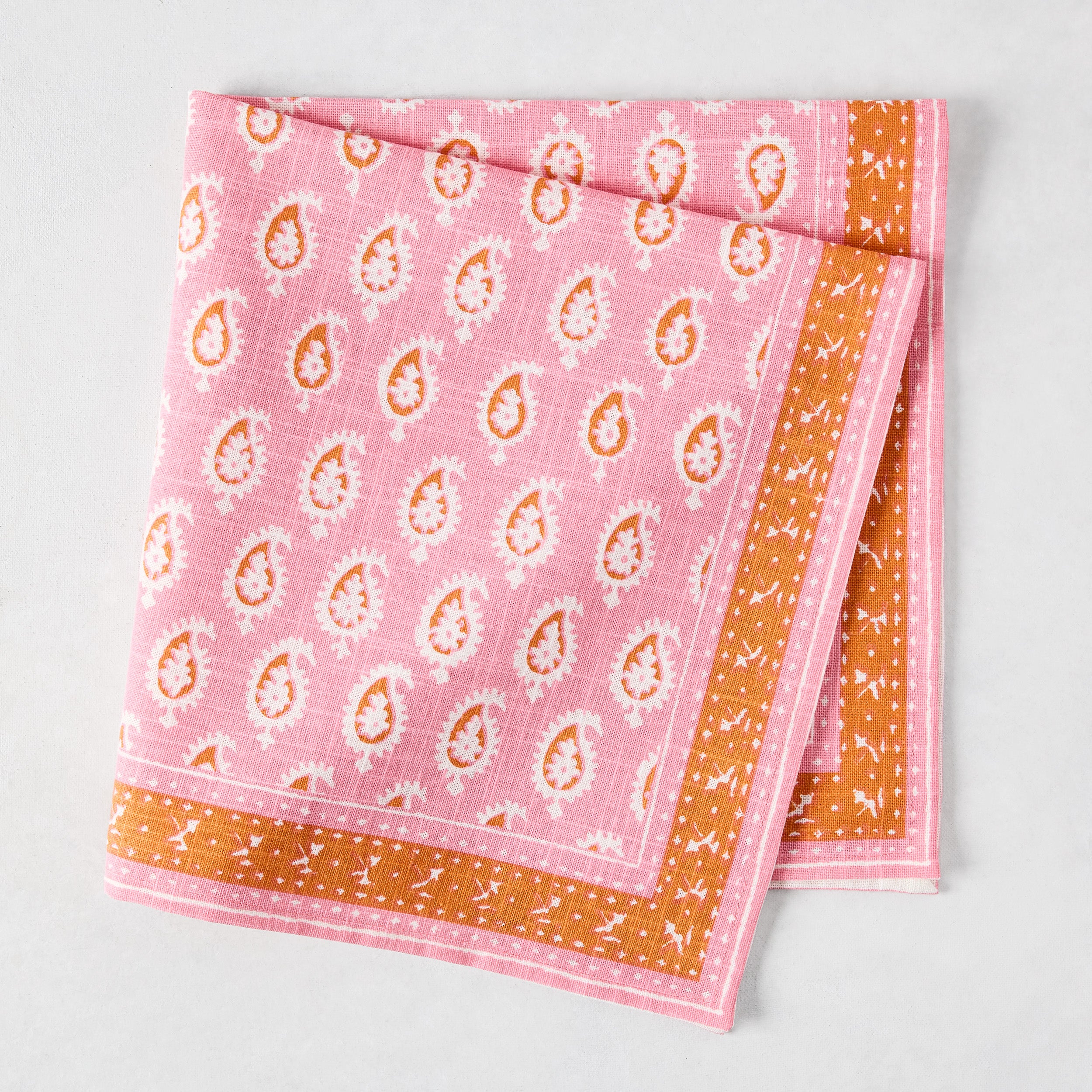 Peter Dunham + Hudson Grace Pink Janpath Printed Napkin - Set of 4