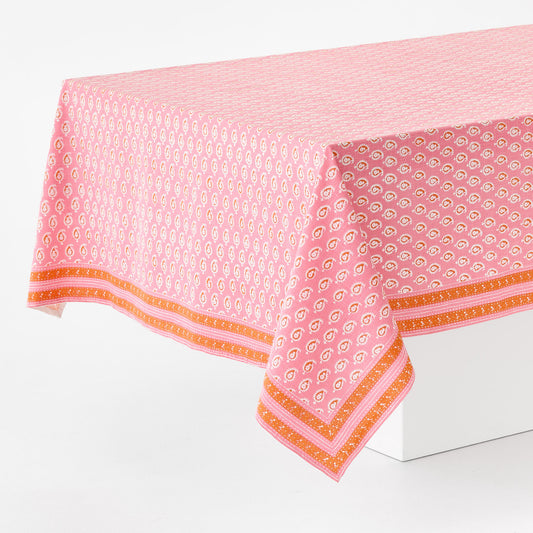 Peter Dunham + Hudson Grace Pink Janpath Printed Tablecloth