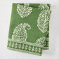 Peter Dunham x Hudson Grace Kashmir Paisley Olive Green Printed Tablecloth, 70"W x 108"L.