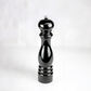 Peugeot Paris Black Lacquer 9" Salt Mill, glossy sustainable beechwood, elegant silhouette.