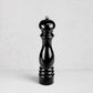 Peugeot Paris Black Lacquer 9" Salt Mill, glossy sustainable beechwood, elegant silhouette.