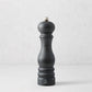 Peugeot Paris Matte Black 9" Salt Mill, made of wood with a silver knob.