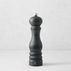 Peugeot Paris Matte Black 9" Salt Mill, made of wood with a silver knob.