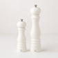Peugeot Paris white lacquer 9" salt and 12" pepper mills set, made of sustainable beechwood.