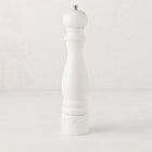 Peugeot Paris 12" white lacquer beechwood pepper mill with a polished metal knob.