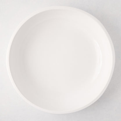 Large, round, white ceramic Piatto Riso serve bowl with a smooth, glazed finish.
