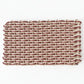 Hudson Grace handwoven rope doormat in pomegranate, sand, and oyster colors, suitable for all-weather outdoor use.