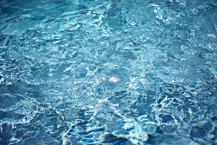 Matt Albiani's "Pool Details" photograph, capturing shimmering blue water with light reflections.