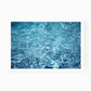 Matt Albiani's "Pool Details" photograph, framed, showing shimmering blue water with ripples and reflections.