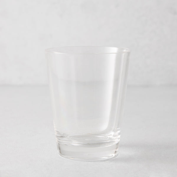 Clear acrylic double old-fashioned glass, 14oz, with a sturdy bottom and smooth lip.