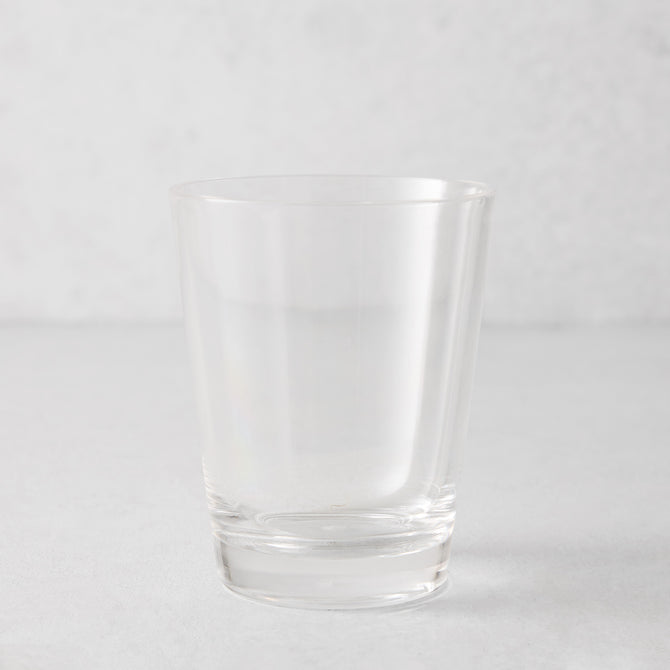 Clear acrylic double old-fashioned glass, 14oz, with a sturdy bottom and smooth lip.