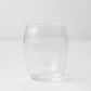Clear 18oz Poolside Acrylic Stemless Wine Glass with a sturdy bottom and smooth lip.