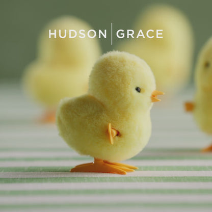 Yellow Wind Up Easter Chicks, set of 4