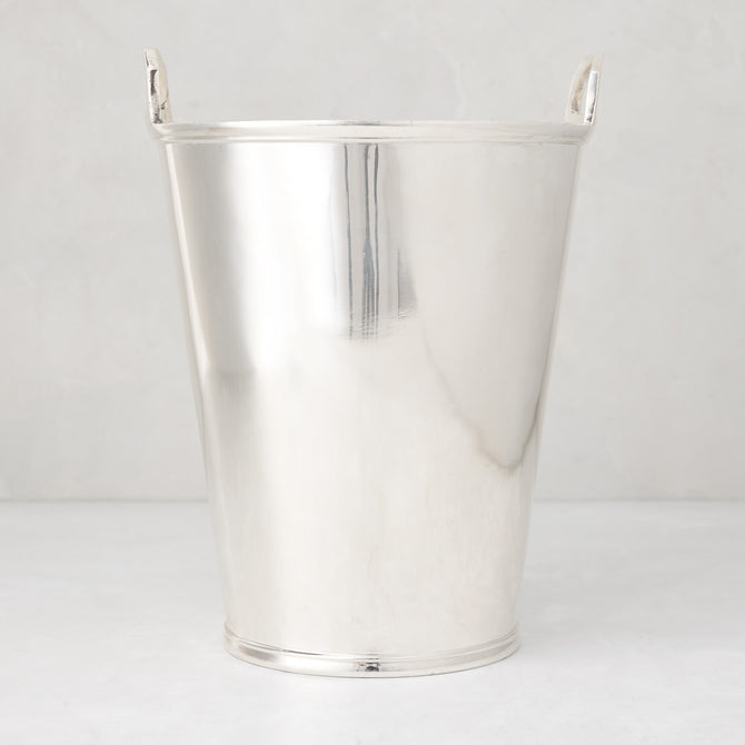 Vintage Queens Horseguard Silverplate Ice Bucket, c.1960, with two handles.