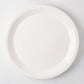 Ravello Round Stoneware Serving Platter, 15.75"Dia, white glaze, raised edge.