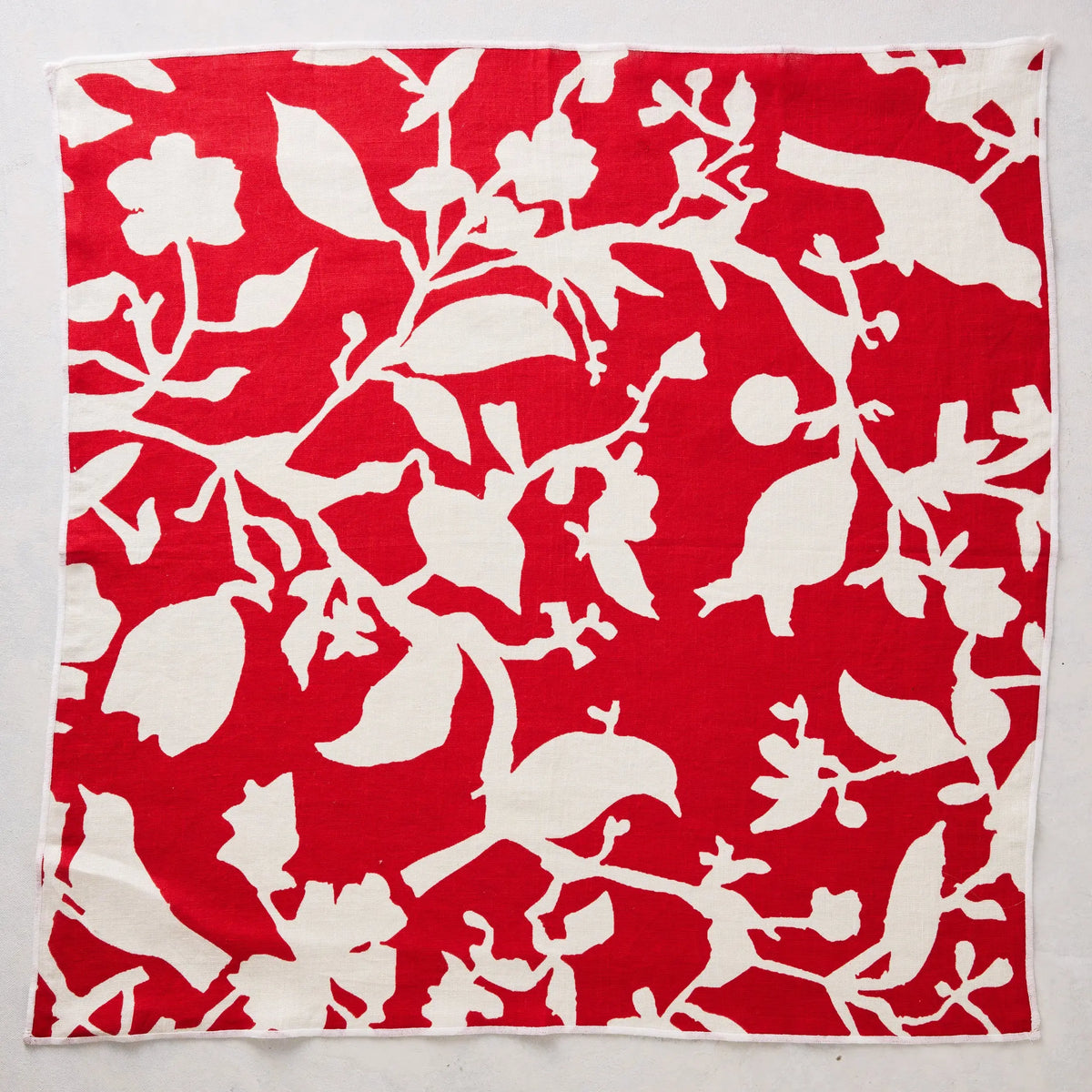 Red Branch Floral Printed Napkin 