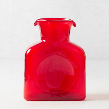 Red Cabell Square Glass Pitcher