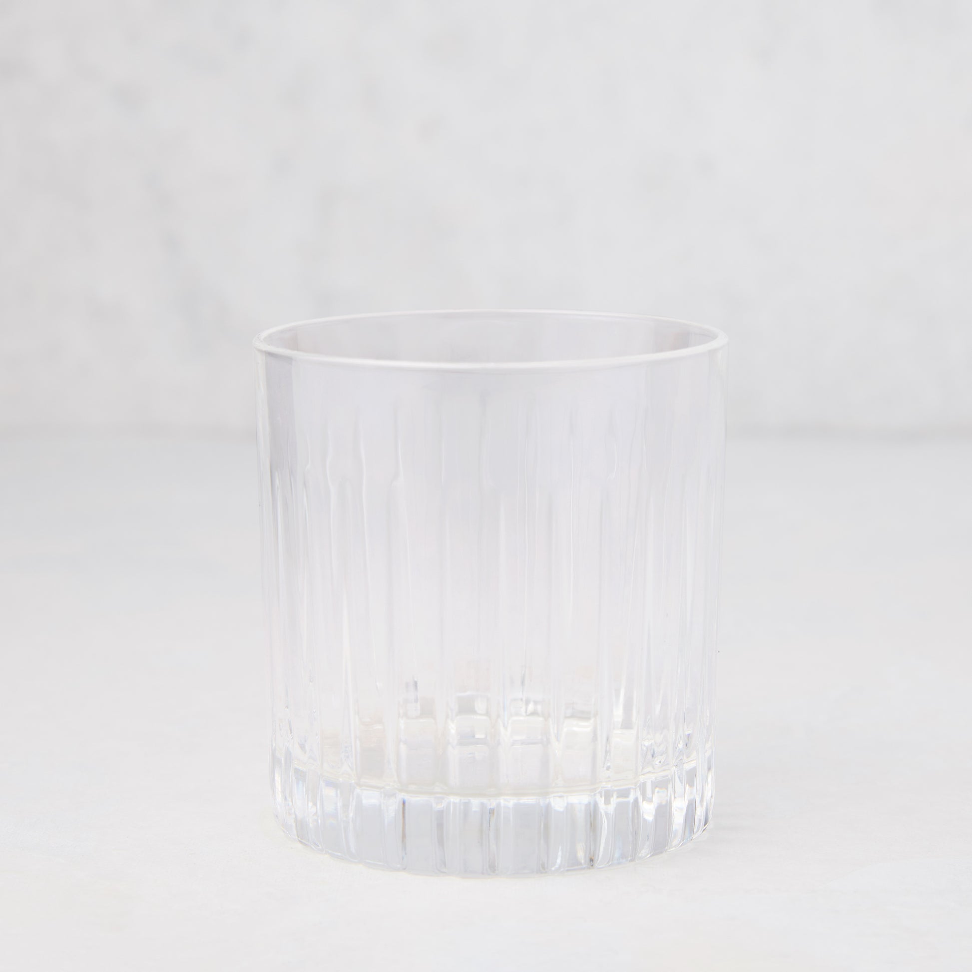 Clear Regent Eco-Crystal Double Old-Fashioned Glass, 11oz, with vertical ridges and a sturdy base.