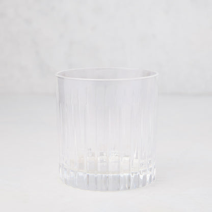 Clear Regent Eco-Crystal Double Old-Fashioned Glass, 11oz, with vertical ridges and a sturdy base.