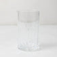 Regent Eco-Crystal Mixing Glass, clear lead-free crystal with vertical ribbed design and pour spout.