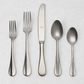 Roma Vintage 5-piece stainless steel flatware set with a matte finish, featuring a neo-baroque design on a white background.
