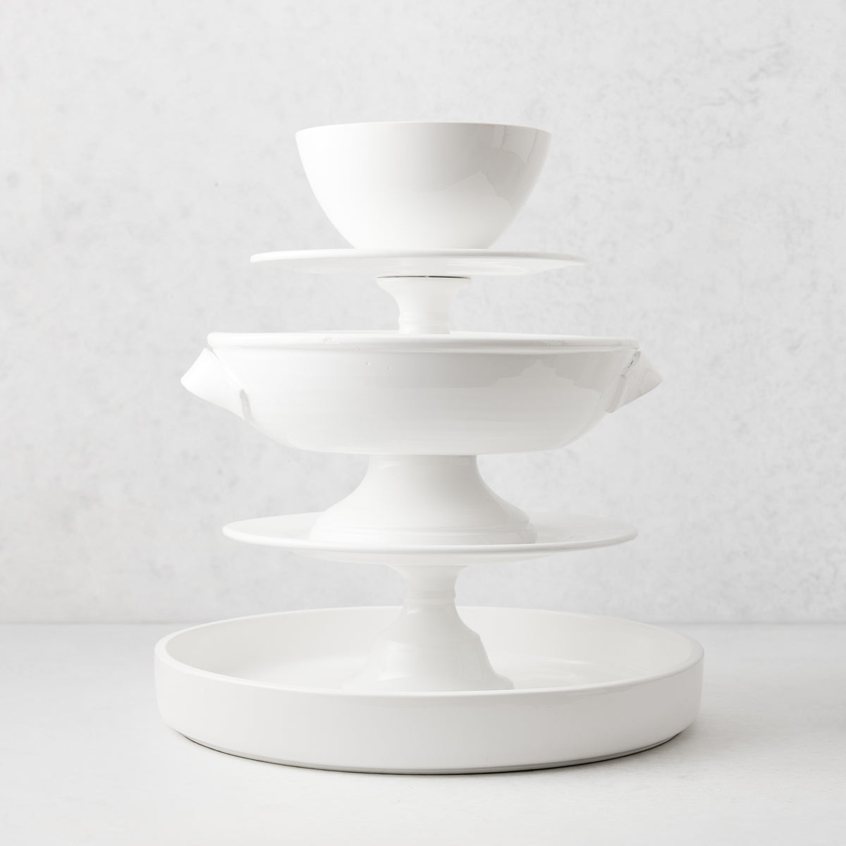 Round Ceramic Bar Tray