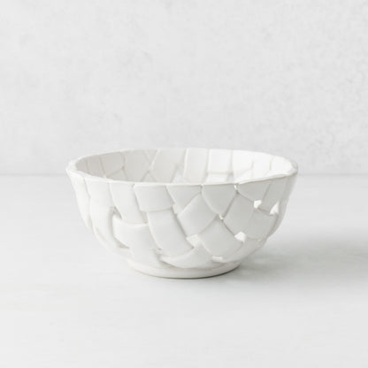 Round Woven Ceramic Bread Basket